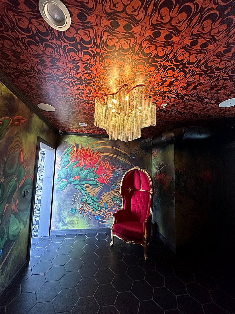 Commercial wallpaper installation by The Style Maison