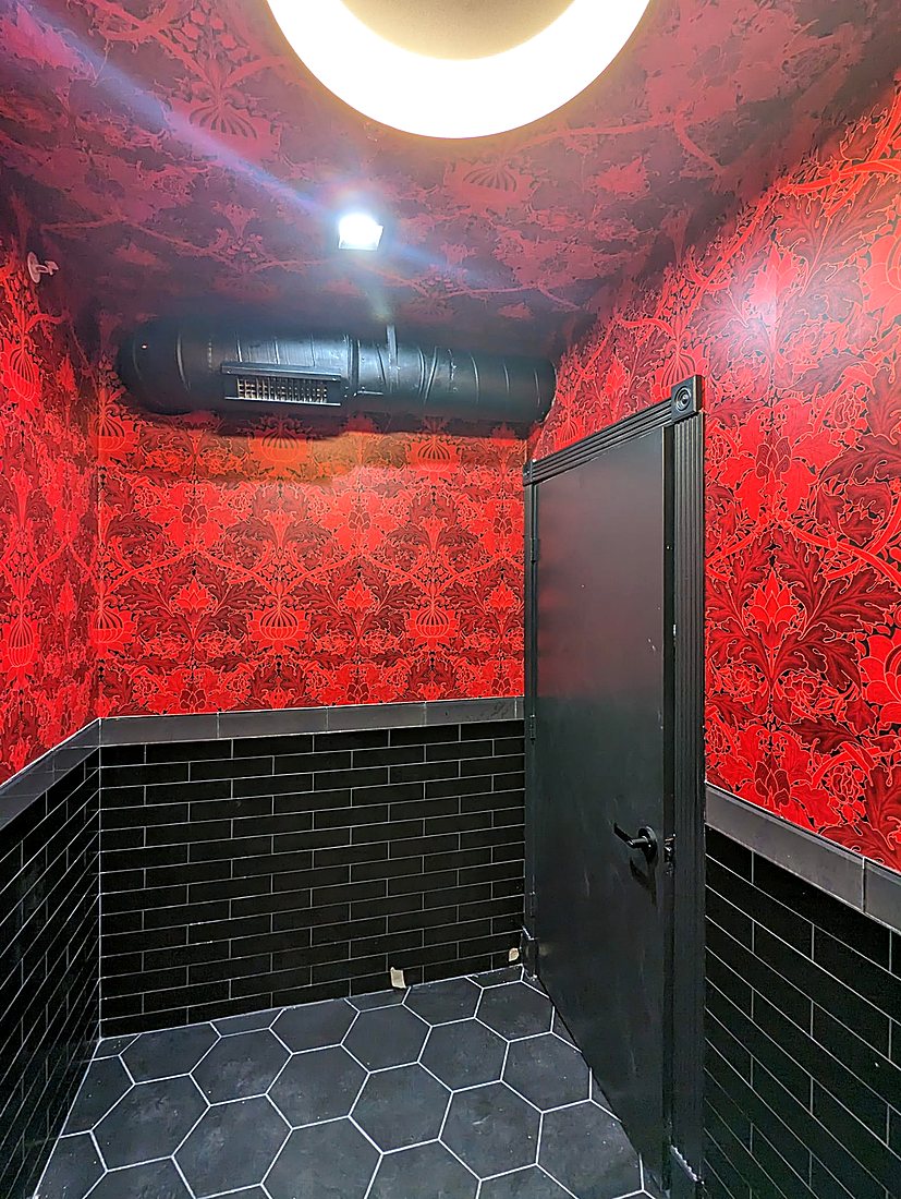 Commercial wallpaper installation by The Style Maison