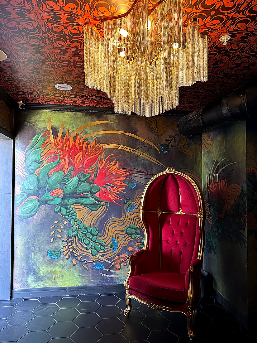 Commercial wallpaper installation by The Style Maison