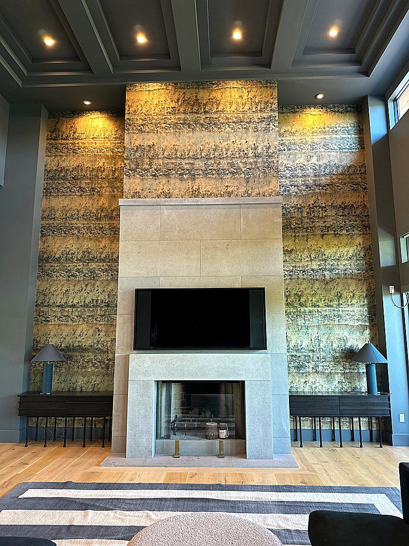 Designer Centric Projects wallpaper installation by The Style Maison