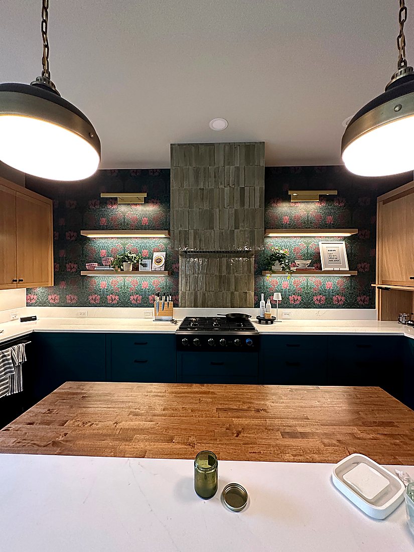Dripping Springs Project wallpaper installation by The Style Maison
