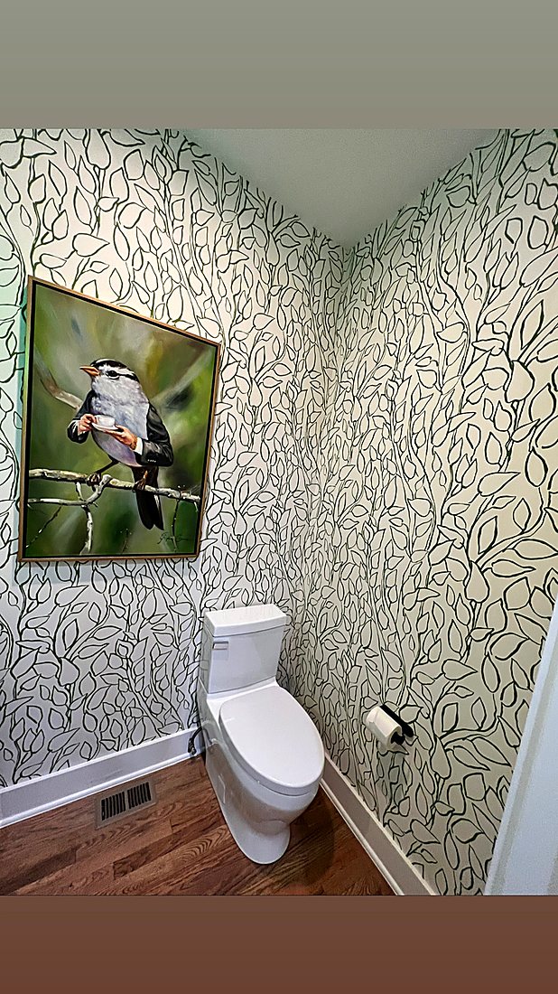 Mix of Projects wallpaper installation by The Style Maison