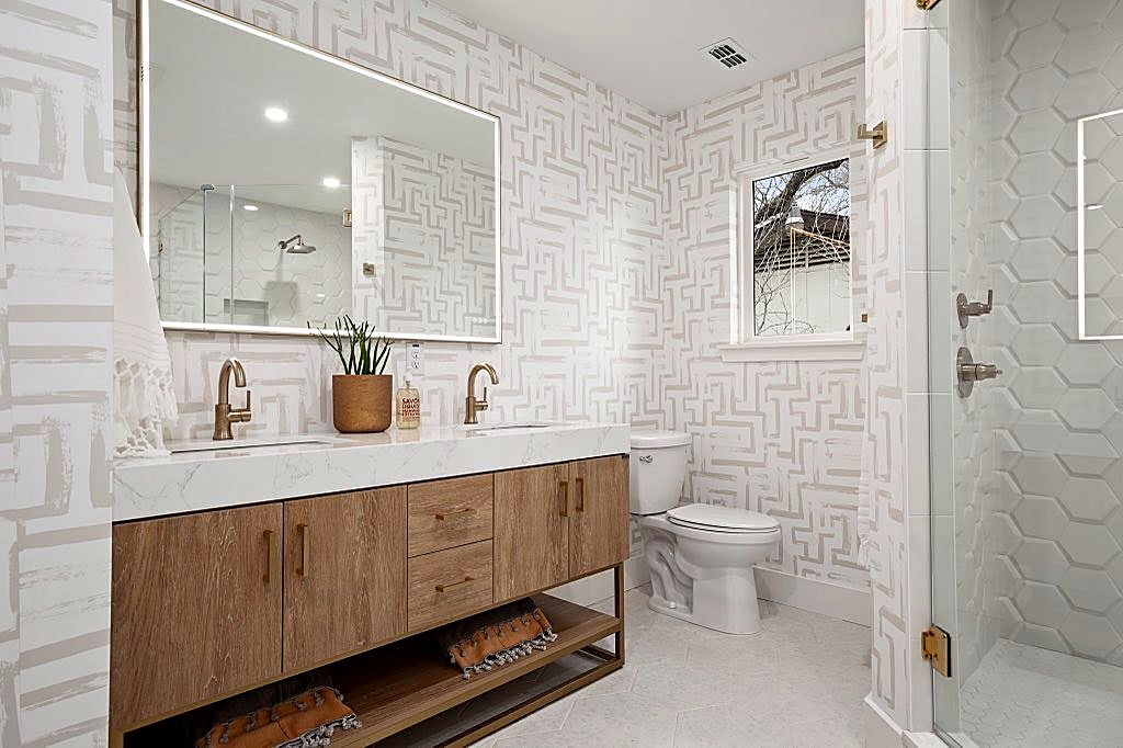 Pre-Pasted Wallpaper wallpaper installation by The Style Maison