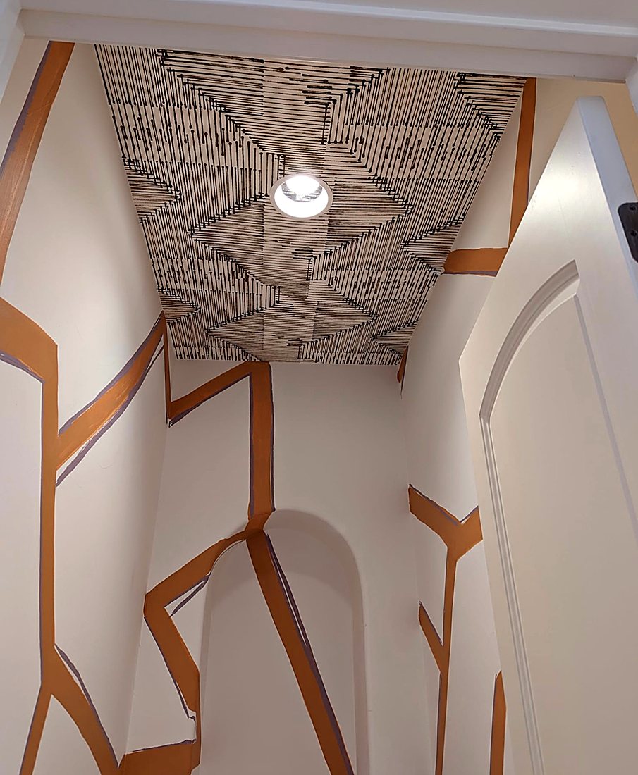 Small Spaces wallpaper installation by The Style Maison