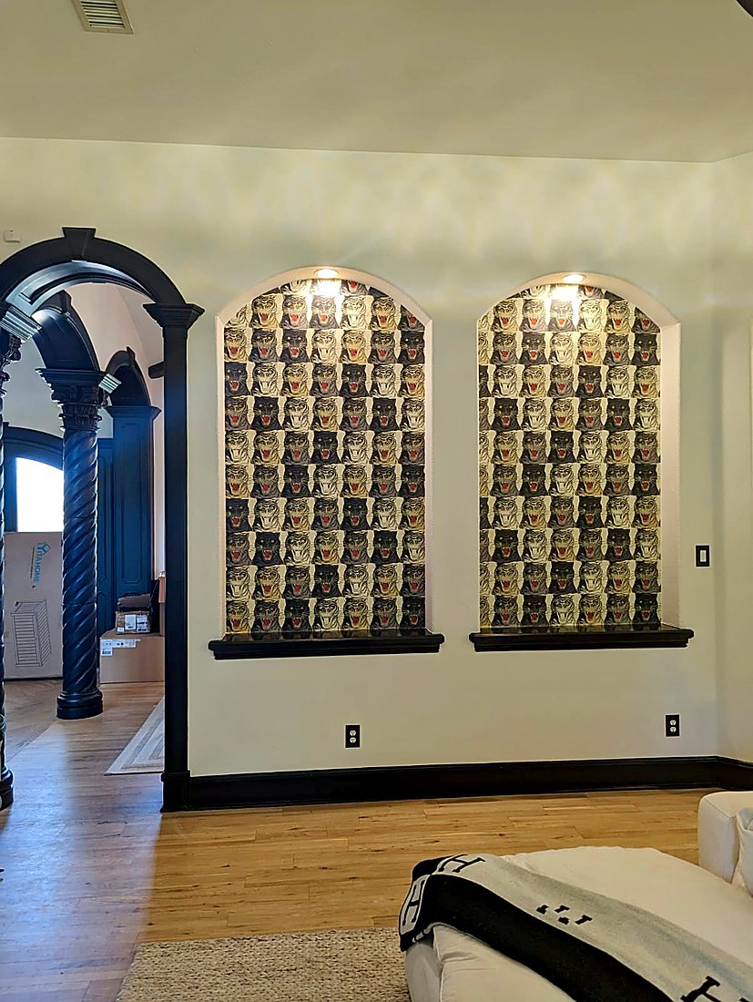 Small Spaces wallpaper installation by The Style Maison