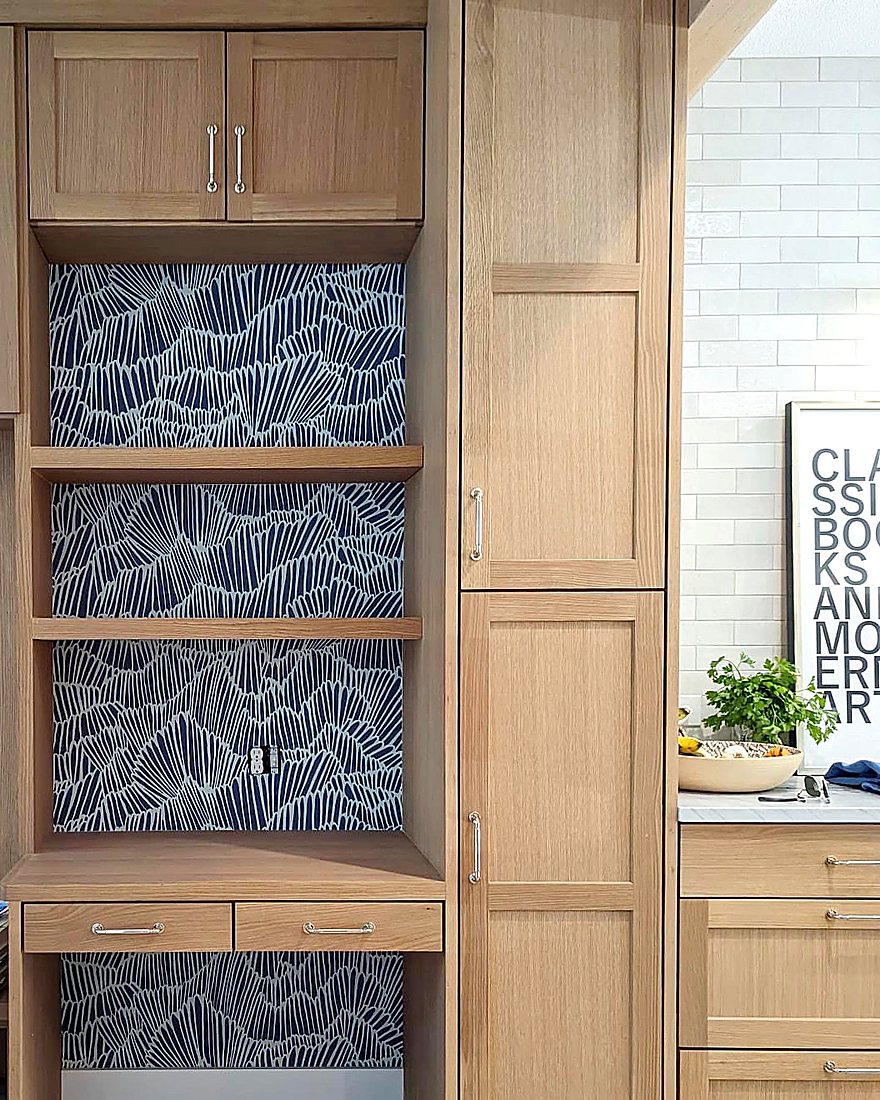 WFH wallpaper installation by The Style Maison