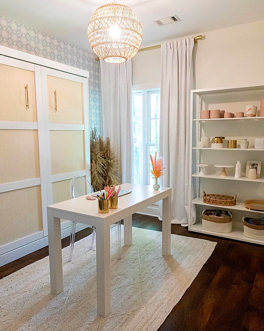 WFH wallpaper installation by The Style Maison