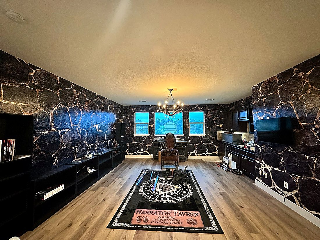 WFH wallpaper installation by The Style Maison