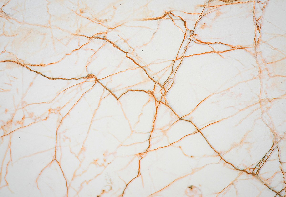 White marble with copper veining